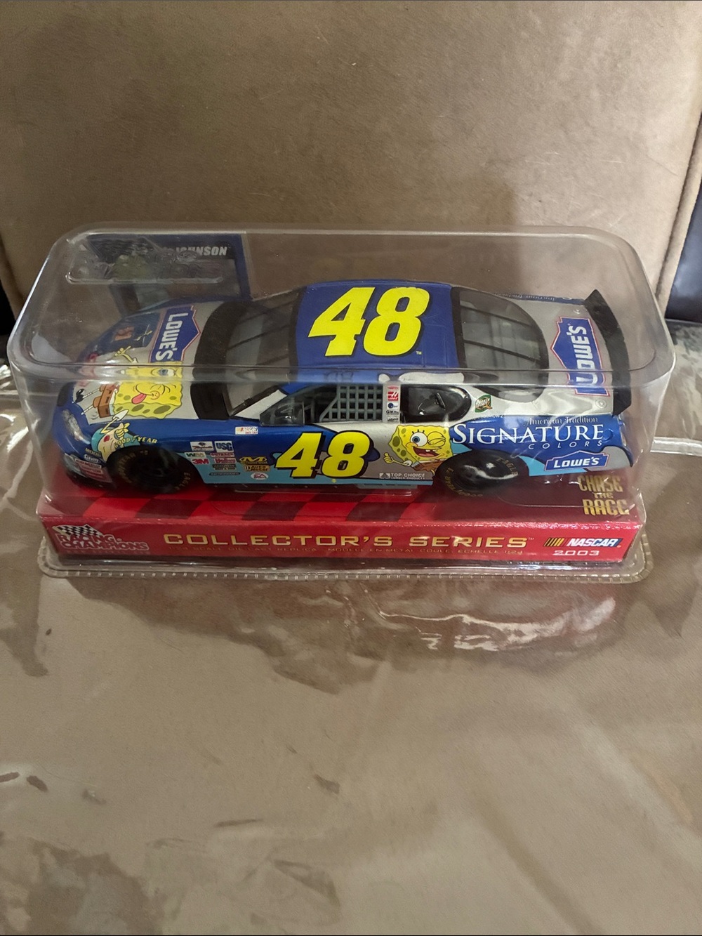 Vintage Lowe’s #48 NASCAR Collectors Series 2003 with SpongeBob Accents